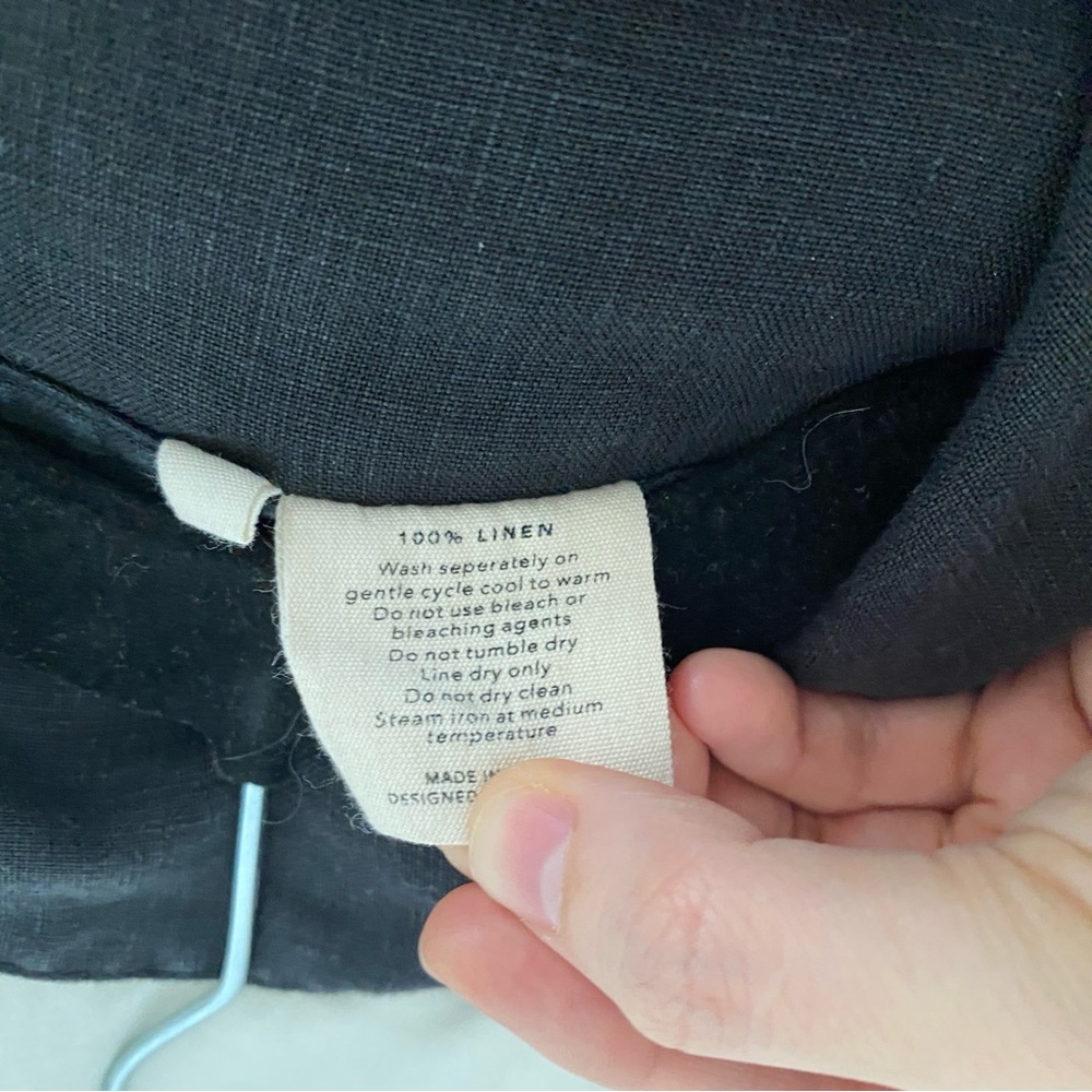 Deiji Studios Black Linen Top - Picture 4 of 4